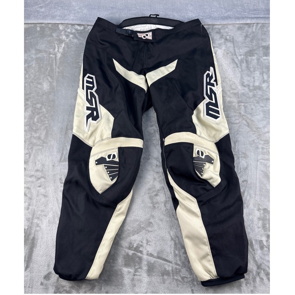 MSR Pants Mens 38 Axxis Black Tan Motocross Racing EUC
